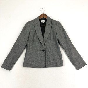 Country Clothes by Pendleton VTG Women's 4 Grey Wool Silk Blend Blazer Jacket